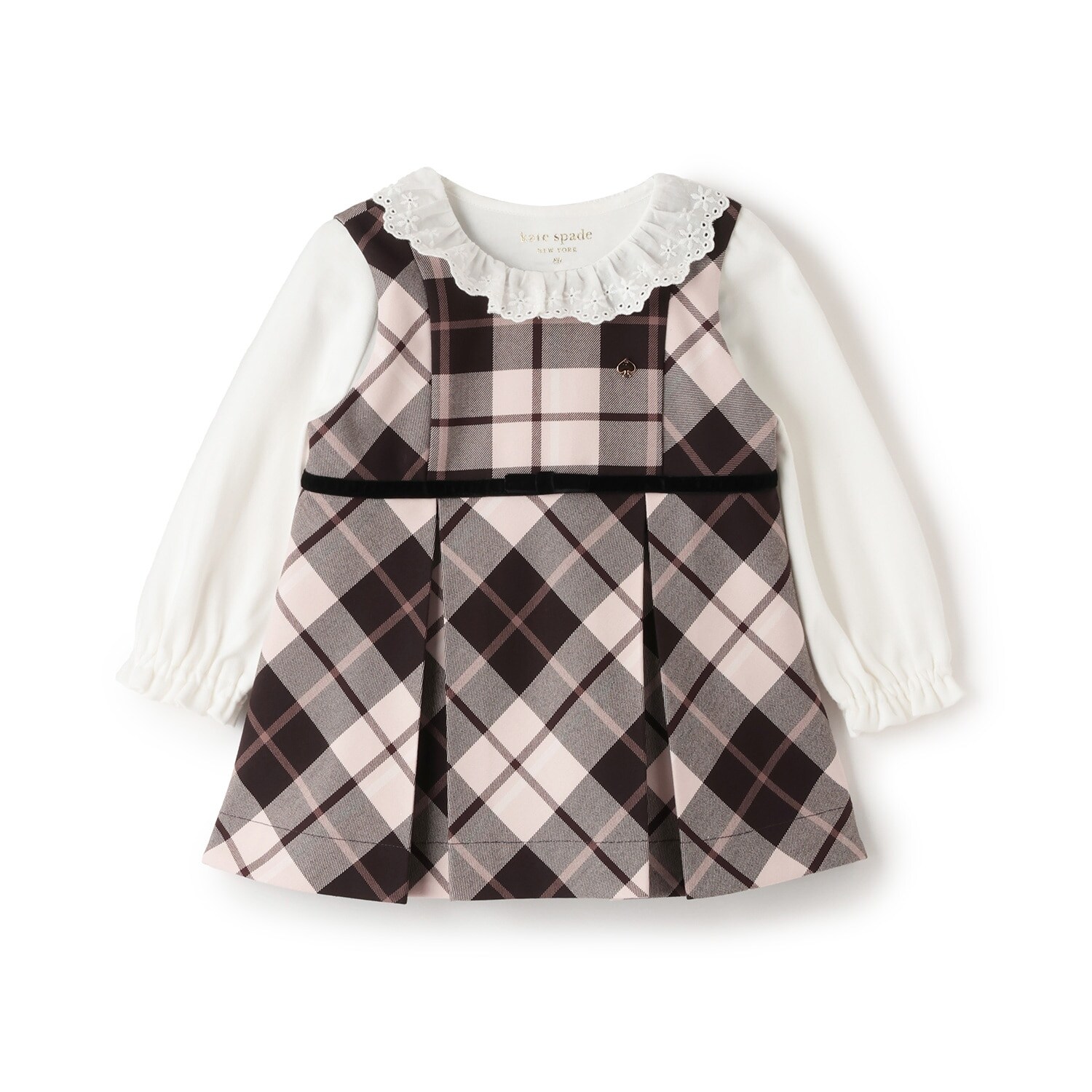 オータムチェックジャンパースカート＆カットソーセット