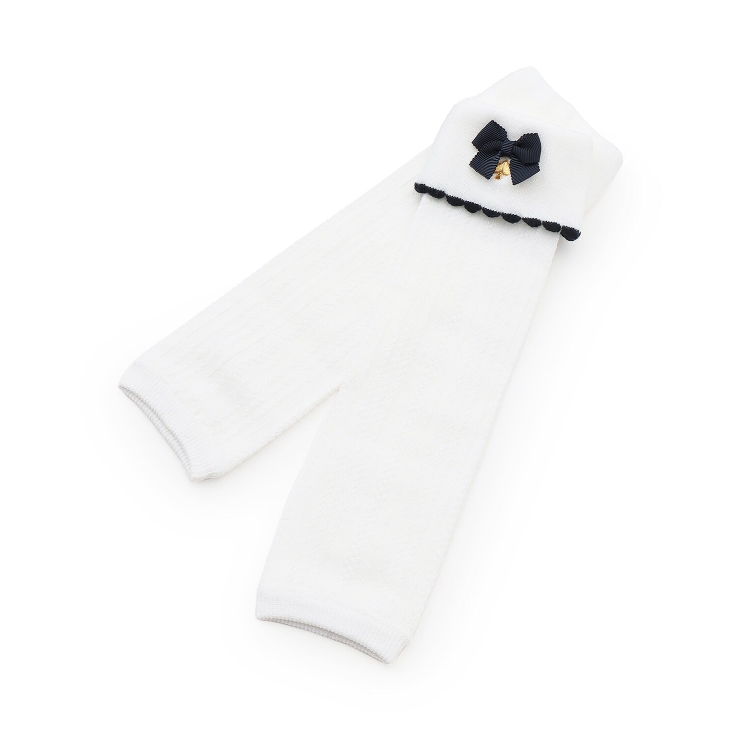 ボウ折り返しレッグウォーマー