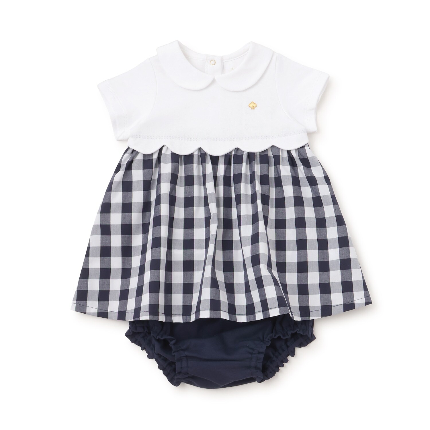 ギンガムドッキングワンピース