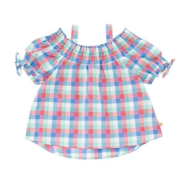 インファント ブルームマドラスプレイドトップ