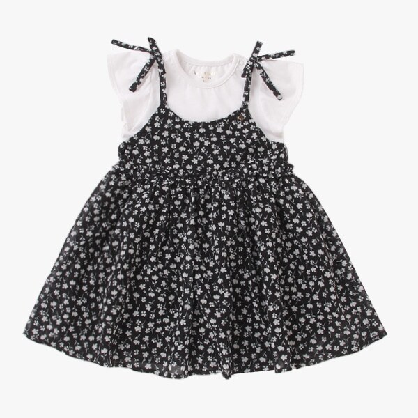 インファント トップ＆フローラルフィールドドレスセット