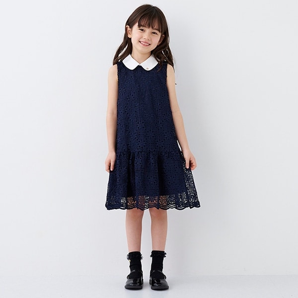 インファント・トドラー スペードフラワーレースワンピース