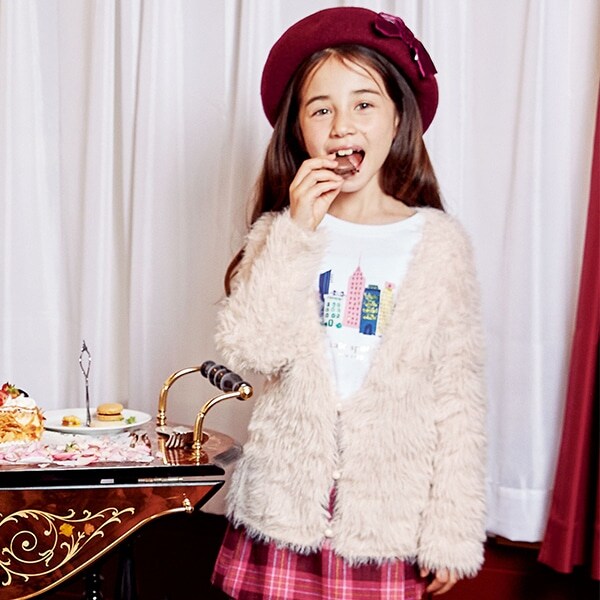 トドラー フェザーヤーンカーディガン