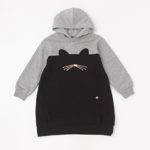 トドラー キャットパーカワンピース