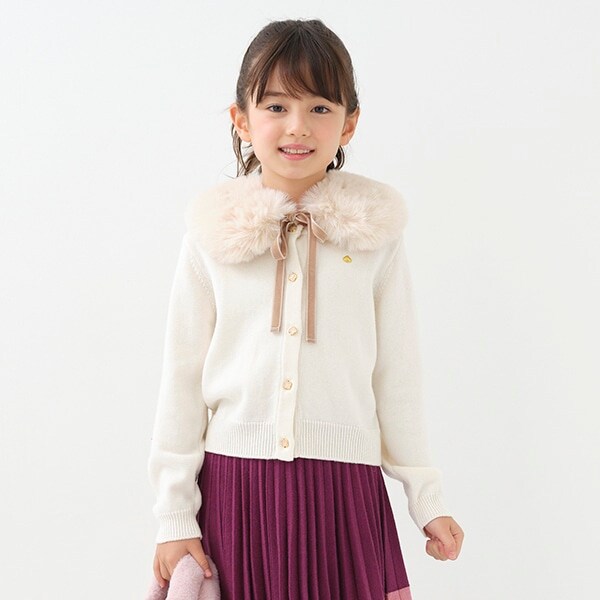 インファント・トドラー ファーティペットカーディガン