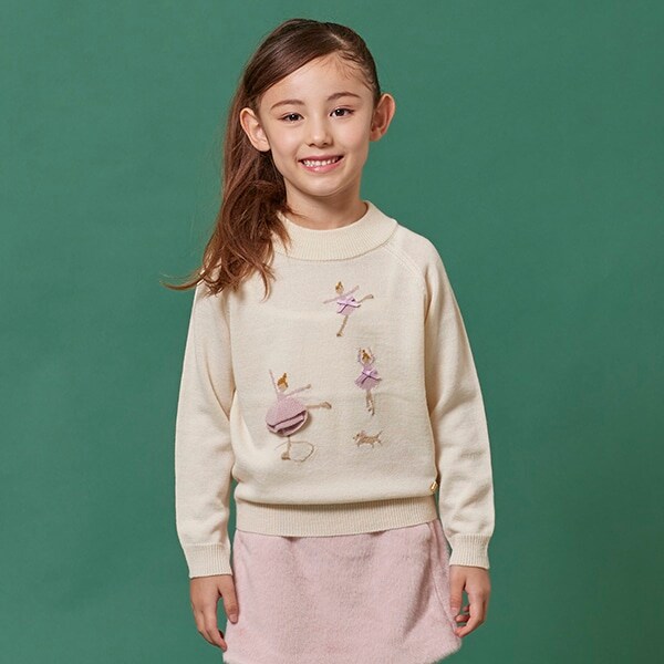 トドラー スケーターガールセーター