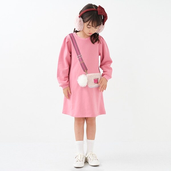 トドラー トロンプルイユファーショルダーバッグワンピース