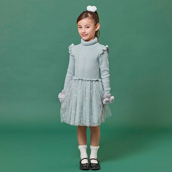 トドラー スノーニットドッキングワンピース