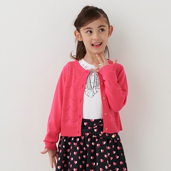 トドラー スカラップカーディガン