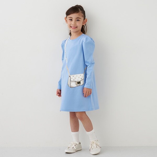 トドラー トロンプルイユリベットバッグワンピース