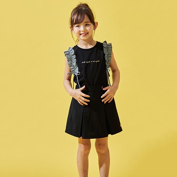 トドラー ダブルボタンキュロットスカート