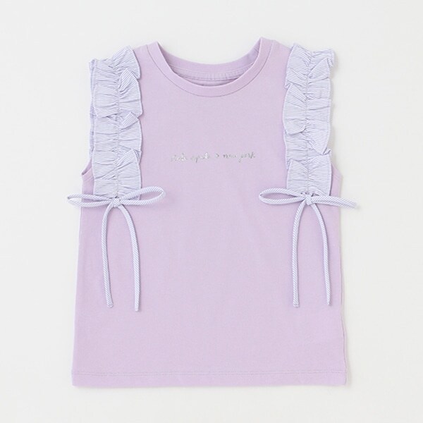 トドラー ギンガムラッフルスリーブTシャツ