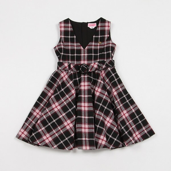 トドラー ミュージアムチェックジャンパースカート