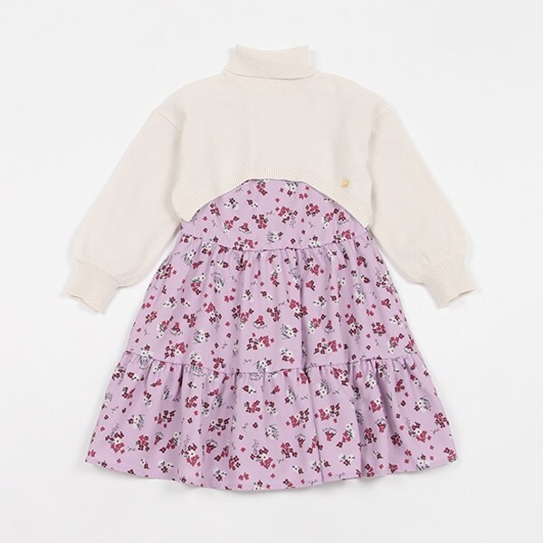 トドラー ニット&サニーフローラルワンピースセット