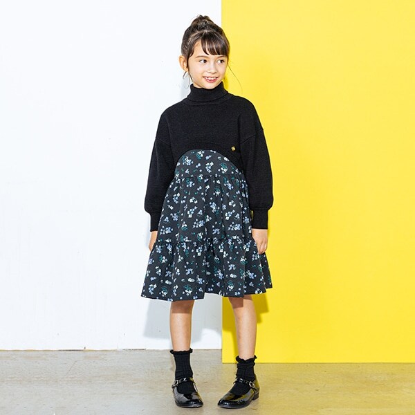 トドラー ニット&サニーフローラルワンピースセット