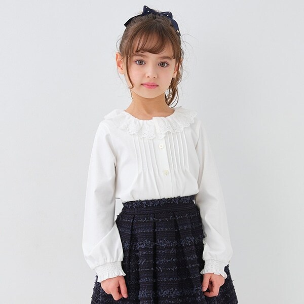 トドラー ラッフルカラーブラウス