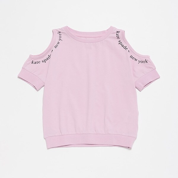 オフショルダーロゴトップス