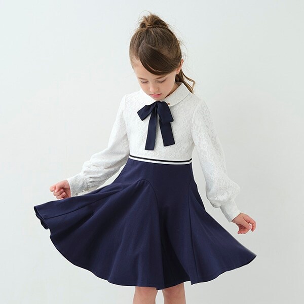 トドラー レースドッキングワンピース