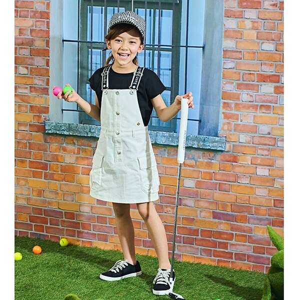 トドラー ロゴベルトジャンパースカート