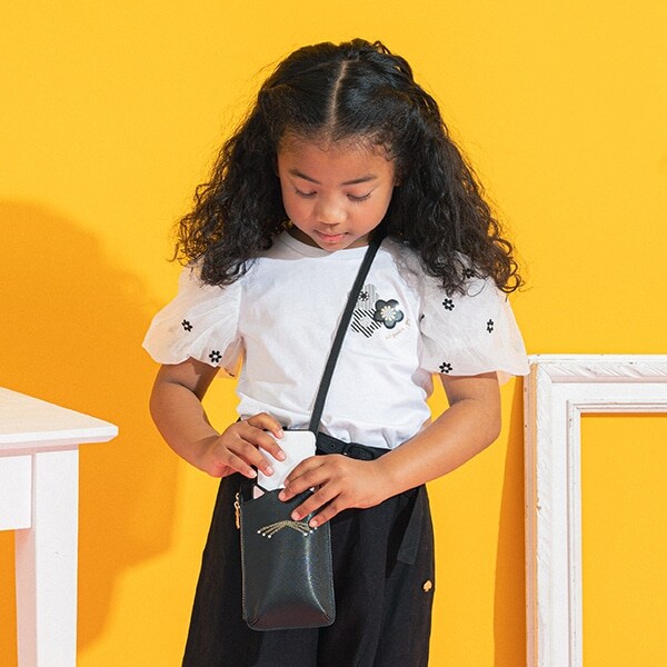 トドラー フラワーチュールスリーブTシャツ