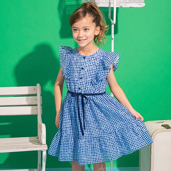 トドラー デイジーギンガムワンピース