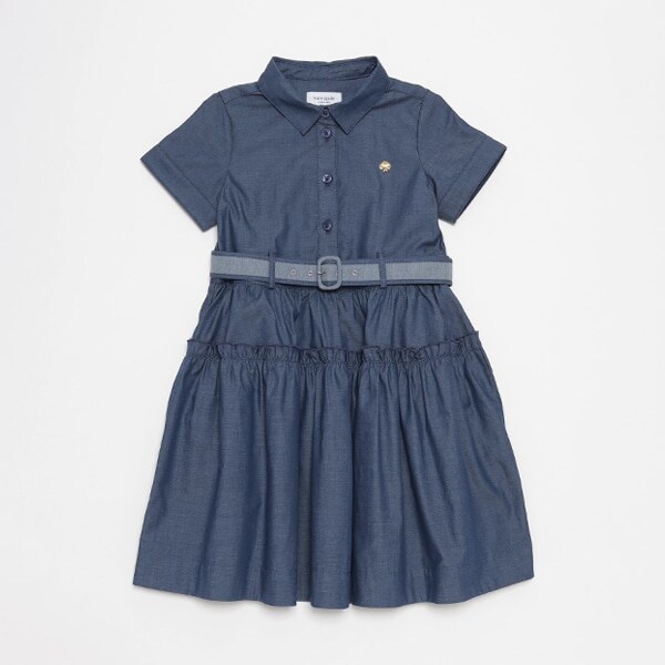 トドラー ベルトつきシャツワンピース