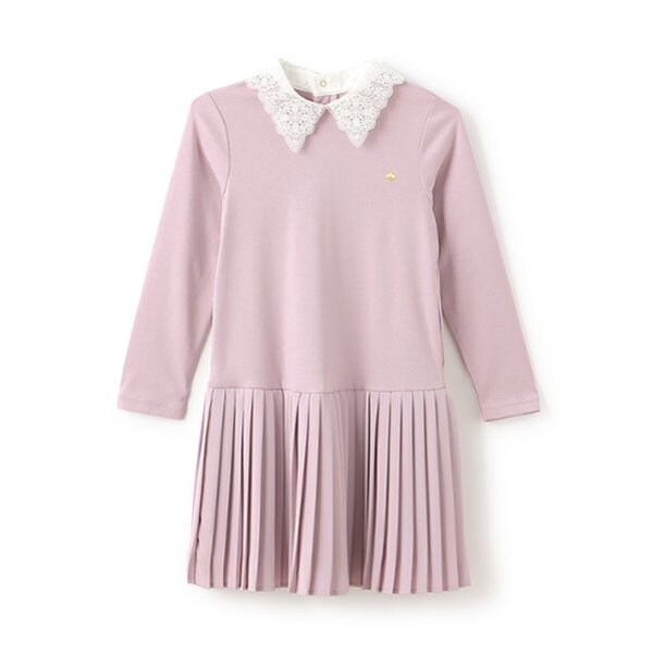 トドラー レースカラープリーツワンピース
