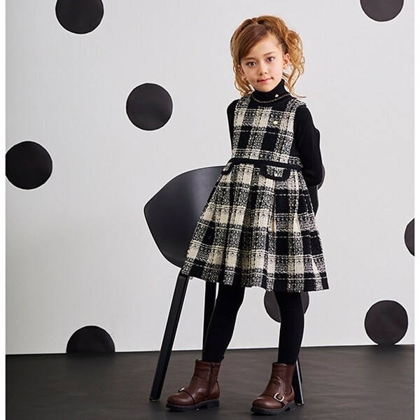 トドラー ツイードジャンパースカート