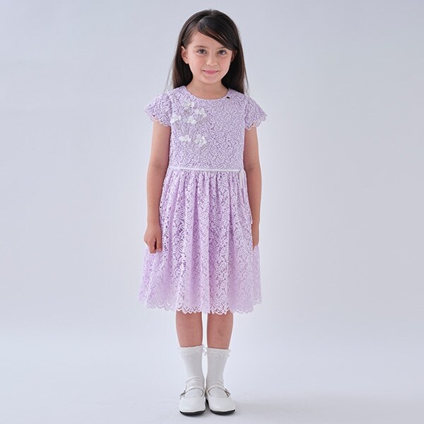 トドラー フラワーモチーフレースドレス