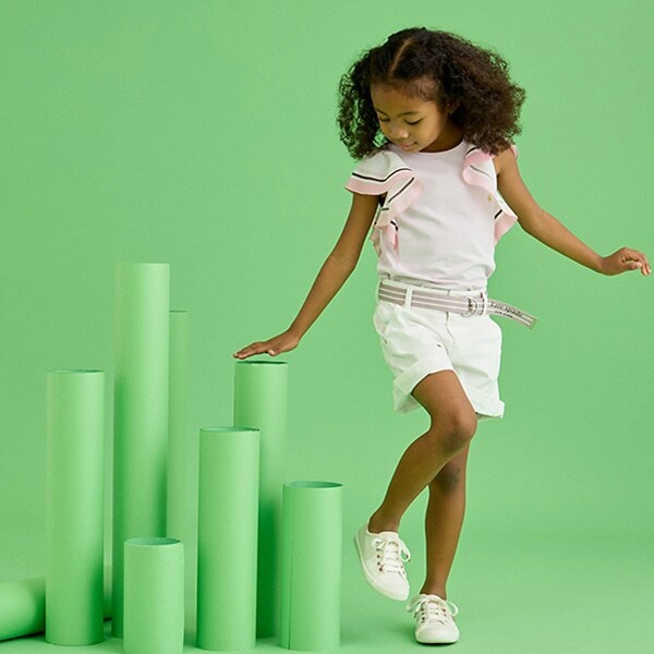 トドラー ロゴベルトデニムショートパンツ