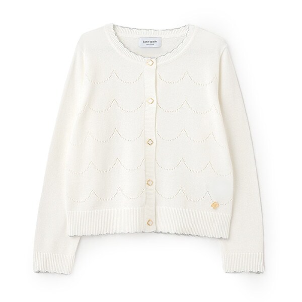 トドラー スカラップ透かしカーディガン