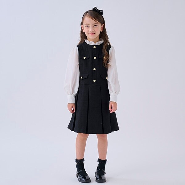 トドラー ツイードドッキングワンピース