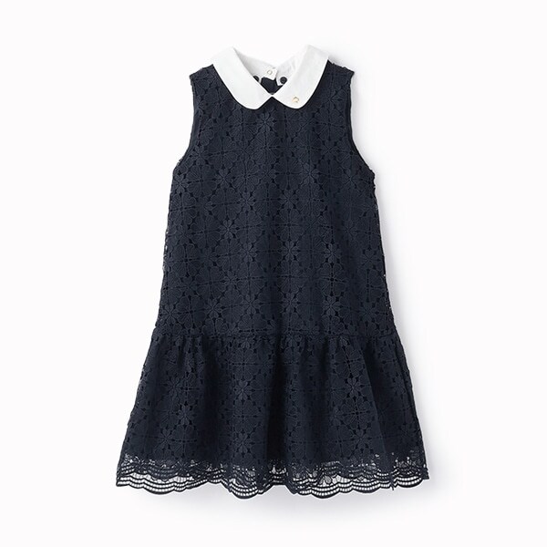 トドラー スペードフラワーレースワンピース