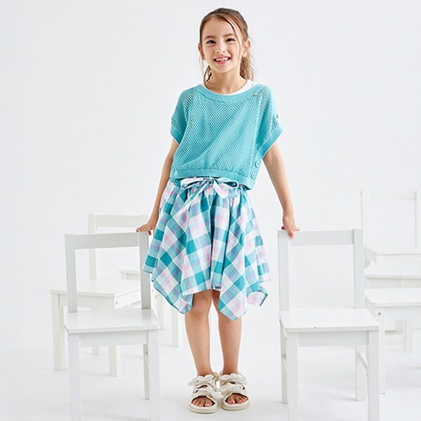トドラー サマーチェックスカート