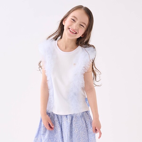 トドラー チュールフリルTシャツ