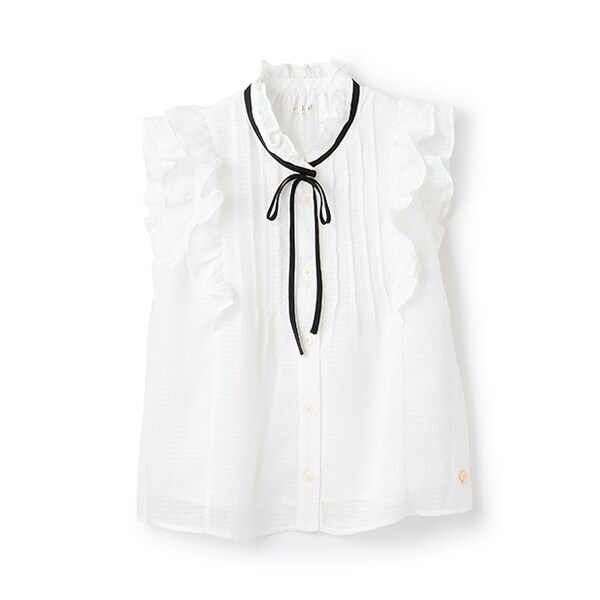 トドラー ピンタックフリルブラウス