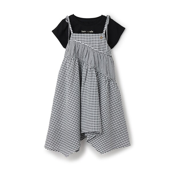 トドラー ギンガムキャミワンピース&Tシャツセット