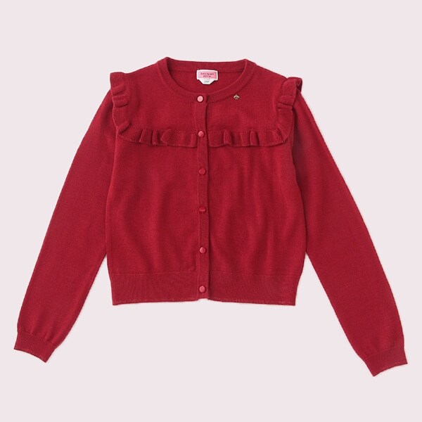 ガールズ ラッフル カーディガン