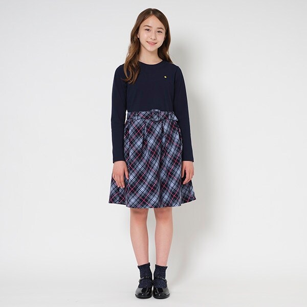 ガールズ プレイドドッキングワンピース