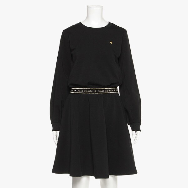 ガールズ ウエストロゴワンピース