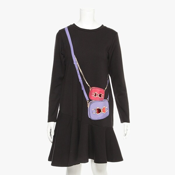 ガールズ トロンプルイユバッグワンピース