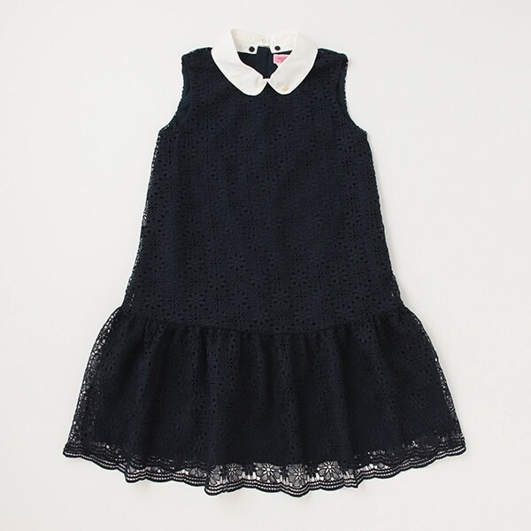 ガールズ スペードフラワーレースワンピース