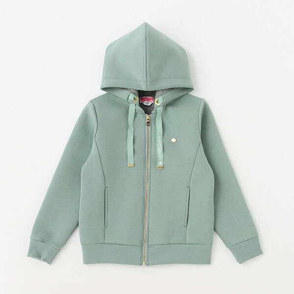 ガールズ ダブルニットジップパーカ