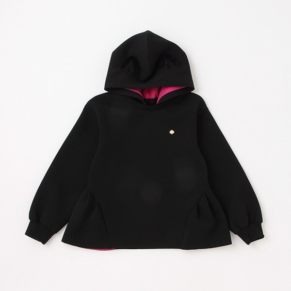 ガールズ キャットダブルニットフーディー