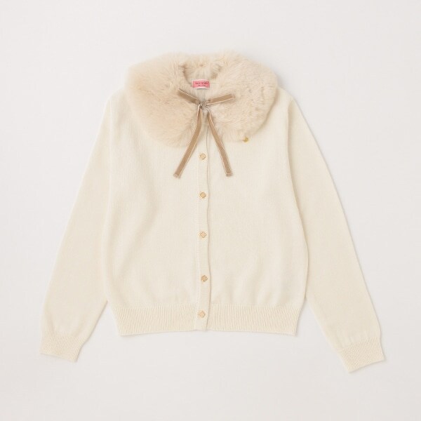 ガールズ ファーティペットカーディガン