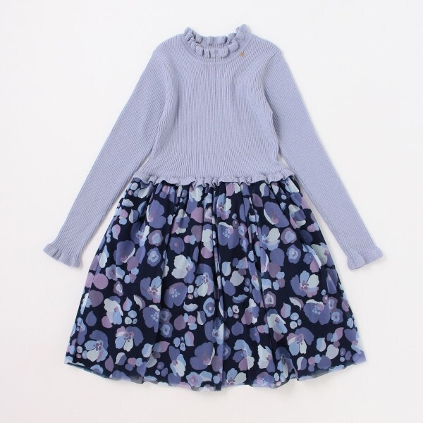 ガールズ ワンダフルフローラルドッキングワンピース