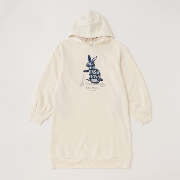 ガールズ ラビットフードワンピース