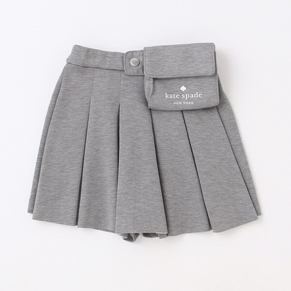 ガールズ バッグつきダブルニットキュロットスカート