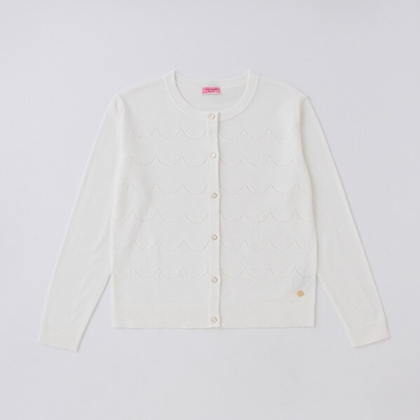 ガールズ スカラップカーディガン