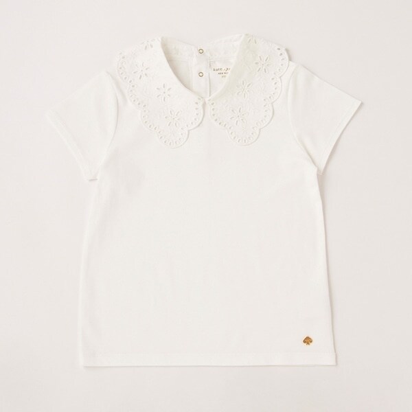 ガールズ レースカラーTシャツ